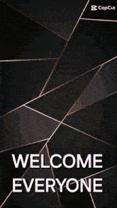 a sign that says welcome everyone with a picture of a girl on it