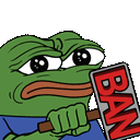 Pepe Ban Sticker - Pepe Ban Hammer Stickers