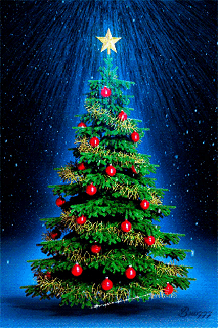 Sparkling Christmas Tree GIF - Free Download