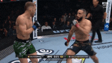 muhammad and della maddalena fighting in a ufc match