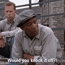 Would You Knock It Off Red GIF - Would You Knock It Off Red Ellis Boyd Redding GIFs