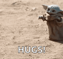 Baby Yoda Hug Me GIF - Baby Yoda Hug Me Save Me GIFs