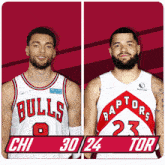Chicago Bulls (30) Vs. Toronto Raptors (24) First-second Period Break GIF - Nba Basketball Nba 2021 GIFs