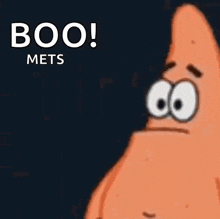 patrick star from spongebob squarepants is pointing at something