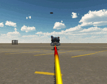a computer generated image of a helicopter flying over a desert