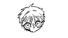 a drawing of a person 's eyes and a flame coming out of them