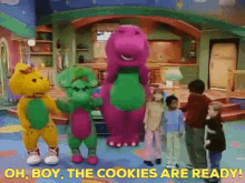 Barney The Dinosaur Oh Boy The Cookies Are Ready GIF - Barney The Dinosaur Oh Boy The Cookies Are Ready Cookies GIFs