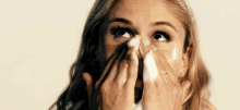 Wiping Erin Moriarty GIF - Wiping Erin Moriarty Wash Face GIFs