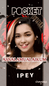 a poster that says pocket club on it with a picture of a woman