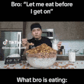 Let Me Eat Before I Get On What Bro Is Eating GIF - Let Me Eat Before I Get On Eat Get On GIFs