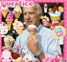 Joe Biden Ice Cream GIF - Joe Biden Ice Cream Picmix GIFs