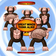 Monkey Minds Brains GIF - Monkey Minds Brains Great Minds Think Alike GIFs