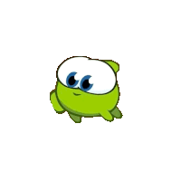 Waving Nibble Nom Sticker - Waving Nibble Nom Cut The Rope Stickers