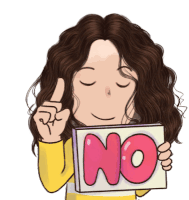 No Smiling Sticker - No Smiling Curly Hair Stickers