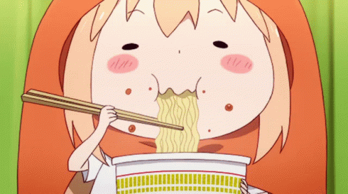 Anime girls eating ramen  Animoe