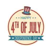 a happy 4th of july independence day sticker
