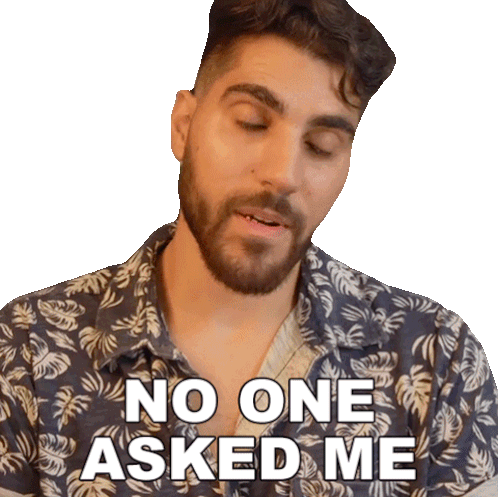 No One Asked Me Rudy Ayoub Sticker - No One Asked Me Rudy Ayoub They Didn'T Ask Me That Question Stickers