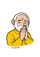 a cartoon drawing of a man with a beard and a red dot on his forehead is titled @niradoddles