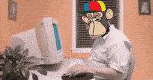 Old Man Computer Bored Ape GIF - Old Man Computer Bored Ape Monarch GIFs