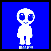 Alien Blue And White GIF - Alien Blue And White Hooray GIFs