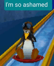 Polar Bowler Penguin GIF - Polar Bowler Penguin Im So Ashamed GIFs