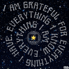 a graphic that says i am grateful for everything i know