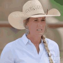 Nervous Jennifer Hudgins GIF - Nervous Jennifer Hudgins Ultimate Cowboy Showdown Season2 GIFs