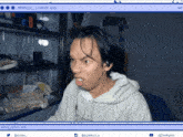 a screen shot of a man with the words moonzee_stream.exe visible