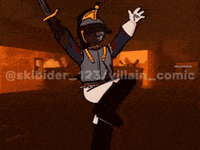 a drawing of a soldier with the name skibider 123 on it