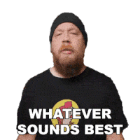 Whatever Sounds Best Ryan Fluff Bruce Sticker - Whatever Sounds Best Ryan Fluff Bruce Riffs Beards And Gear Stickers