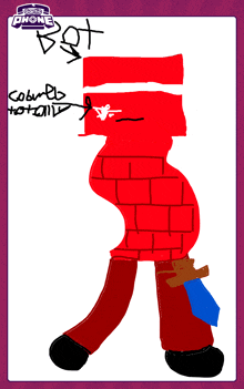 a drawing of a red brick wall with the words tower phone written on the bottom