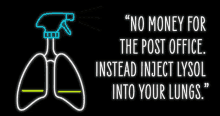 No Money For The Post Office Inject Lysol Into Your Lungs GIF - No Money For The Post Office Inject Lysol Into Your Lungs Crooked Media GIFs