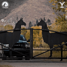 Rushing Car Yellowstone GIF - Rushing Car Yellowstone Breaking Into The Gate GIFs