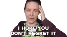 i hope you dont regret it cristine raquel rotenberg simply nailogical simply not logical you better not regret it