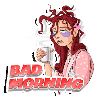 Bad Morning Patrickundalex Sticker - Bad Morning Patrickundalex Nala Stickers