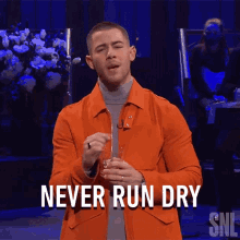 Never Run Dry Nick Jonas GIF - Never Run Dry Nick Jonas Saturday Night Live GIFs