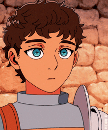 a cartoon drawing of a boy with blue eyes and the word heartless below him
