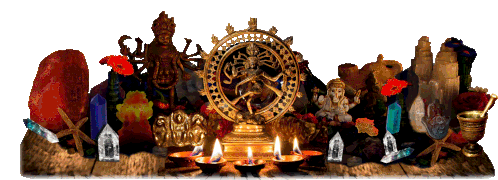 Shiva Altar Sticker - Shiva Altar Flickering Candles Stickers