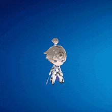 a cartoon character with a ponytail is flying in the air