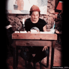 Johnny Depp Candle GIF - Johnny Depp Candle Scratch GIFs