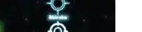 a glowing sign that says shiroke on it in the dark