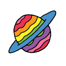 saturn planet rainbow rainbow planet spinning