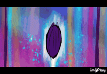 a drawing of a purple object with the word imgplay on the bottom right