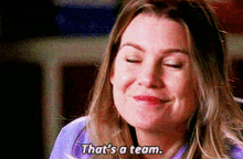 Greys Anatomy Meredith Grey GIF - Greys Anatomy Meredith Grey Thats A Team GIFs