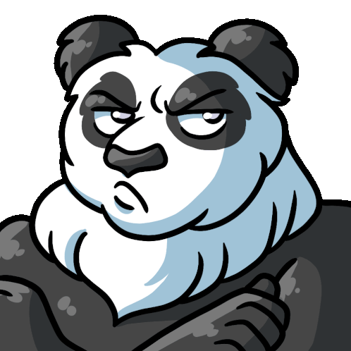 Giantpanda Pandaoangry Sticker - Giantpanda Panda Pandaoangry Stickers