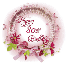 80th Birthday Happy Birthday GIF