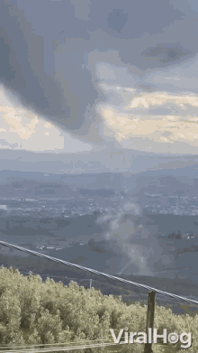 Tornadoes Forming Over Landscape Viralhog GIF