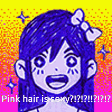 Pink Hair Is Sexy Omori GIF - Pink Hair Is Sexy Omori Aubrey GIFs