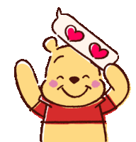 Valentines Day Winnie Sticker - Valentines Day Winnie Pooh Stickers