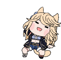 a cartoon drawing of a girl wearing a striped top and shorts
